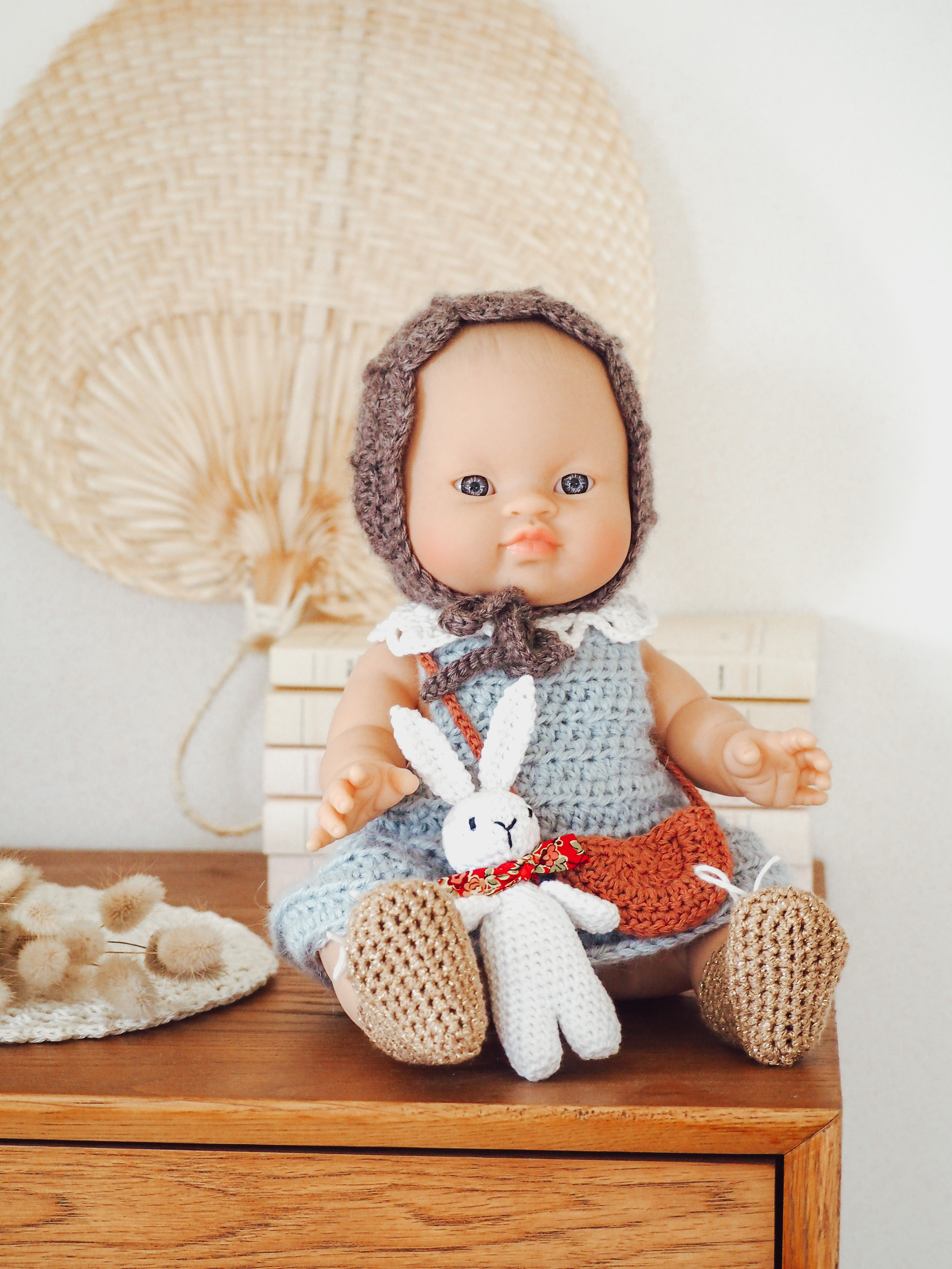 6 Porte-poupées Au Crochet, Support de Rangement pour Poupées, Figurines de Collection de Poupées Au Crochet, Une Seule Broche